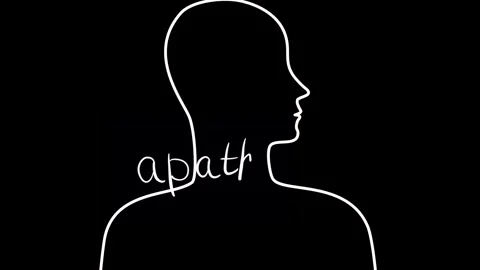 Animation about the problems of mental health letter on a black background Stock Footage 269193776