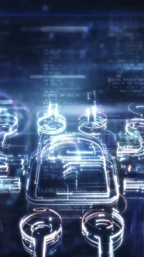 Animation about protecting data transmission using AI. Stock Footage 318269114