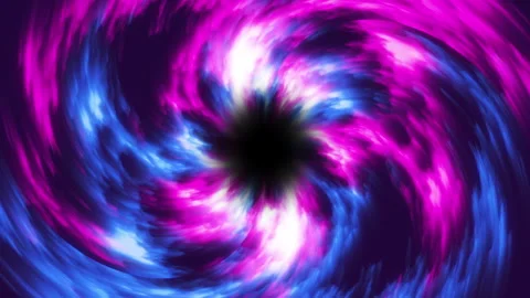 Animation of the absorption of matter by an abstract black hole against a bl Stock Footage 246856312