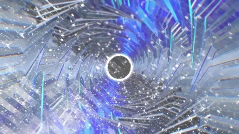 Animation of Abstract 3D Background in the Form of a Spiral. 4K Stock Footage 292607017