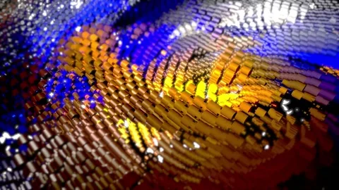 Animation of Abstract 3D Particles in the Form of a Spiral 03. 4K Stock Footage 271241278