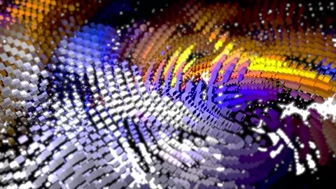 Animation of Abstract 3D Particles in the Form of a Spiral. 4K 02 Video stock 271241282