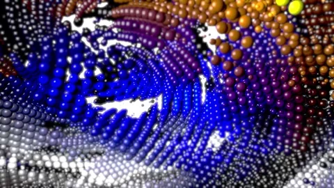 Animation of Abstract 3D Particles in the Form of a Spiral. 4K Stock Footage 271241326