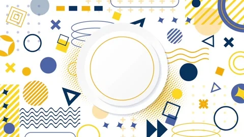 Animation of abstract background with geometric shapes Stock Footage 264011243