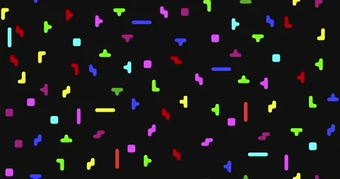 Animation of abstract background made of bricks shapes. Falling Down Bricks Vídeo Stock 148485256