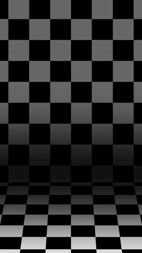 Animation of abstract black and white checkered moving background Stock Footage 273948010
