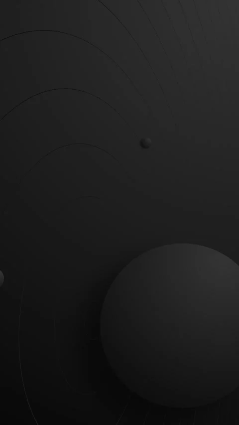 Animation of an abstract black background with spheres. Stock Footage 250516176