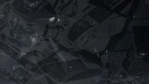 Animation of abstract black textured background with comics and pop culture. Stock Footage 237760754