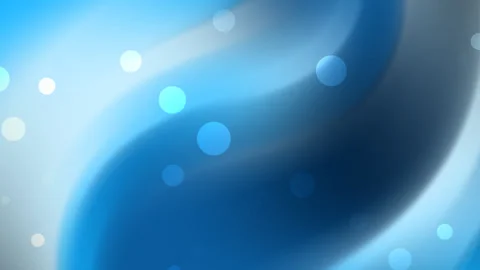 Animation abstract blue gradient curves and light circles background Stock Footage 320298571
