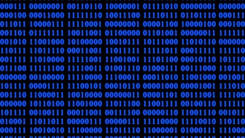 Animation of Abstract Blue Technology Background. Binary Computer Code. Stock Footage 98867640