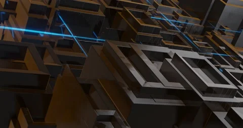 Animation of abstract blue technology lines Видео 200204731