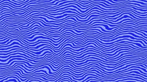Animation of abstract blue wavy lines background Video stock 264155700