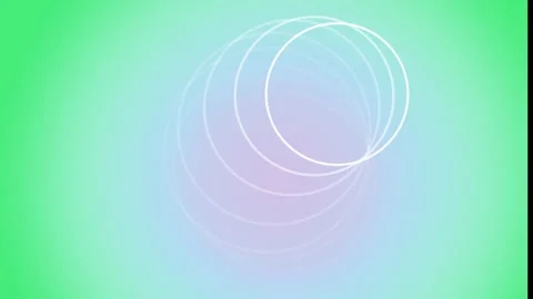 Animation of abstract circular shape spinning against copy space on gradient Vídeo Stock 330731988