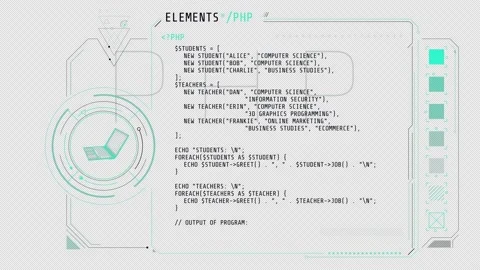 Animation of the abstract coding process in HUD style. Stock Footage 237404862