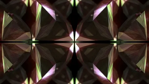 Animation abstract color changing geometric crystal glass mirror background 4k Stockbeeldmateriaal 76974536