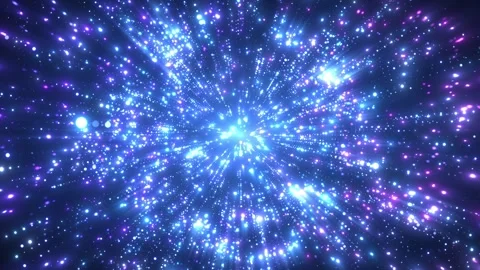 Animation of abstract colored glowing glitter particles. A beautiful Stock Footage 289882382