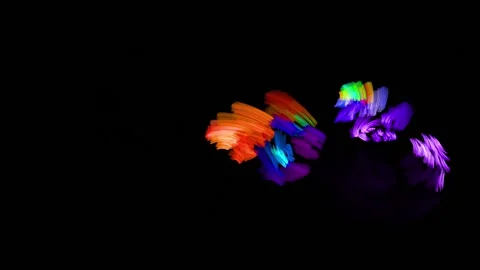 Animation of abstract dancing bright colors Stock Footage 153294175