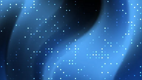 Animation Abstract dark blue corporate background with glowing white dots Vidéo 335055573