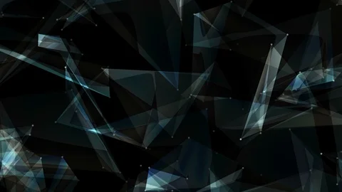 Animation for abstract dark digital data system polygon node and connection path 스톡 동영상 105671233