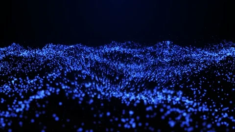 Animation abstract digital blue particles wave. Stock Footage 170626801