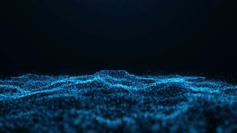 Animation abstract digital blue particles wave. Video stock 170626831