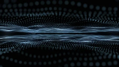 Animation abstract digital blue particles wave. Stock Footage 171348454