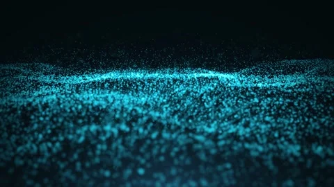 Animation abstract digital blue particles wave. Stock Footage 171720934