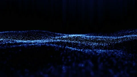 Animation abstract digital blue particles wave. Stock Footage 172112404