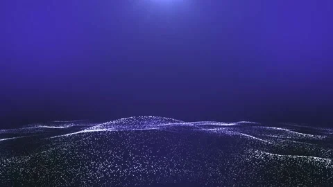 Animation abstract digital blue particles wave. Stock Footage 228798678