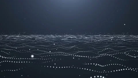 Animation abstract digital blue particles wave. Stock Footage 236496143