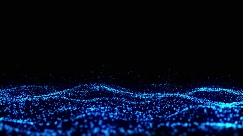 Animation abstract digital blue particles wave. Stock Footage 239204201