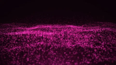Animation abstract digital pink particles wave. Stock Footage 232871673