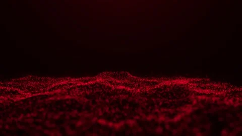 Animation abstract digital red particles wave. Stock-Footage 208944866