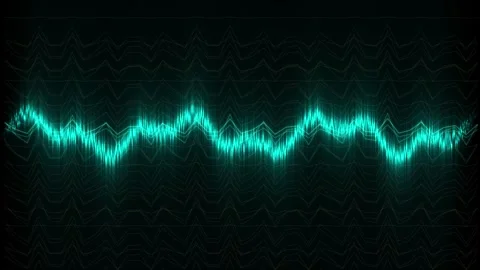 Animation of Abstract Digital Zigzag Waveform Lines in Green 스톡 동영상 334953240