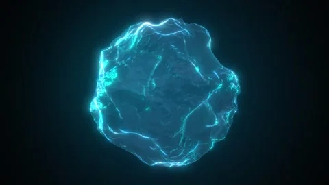 Animation abstract energy ball. Burning energy sphere. Energy orb background Stock Footage 308104909