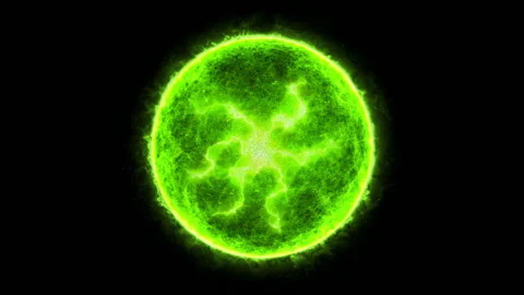 Animation of the abstract energy sphere Stock Footage 95186853