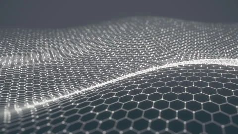 Animation of abstract geometric composition of mesh pattern Stock Footage 284173830