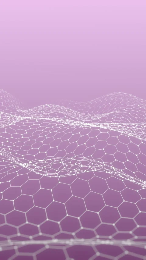 Animation of abstract geometric composition of mesh pattern Stock Footage 323448529