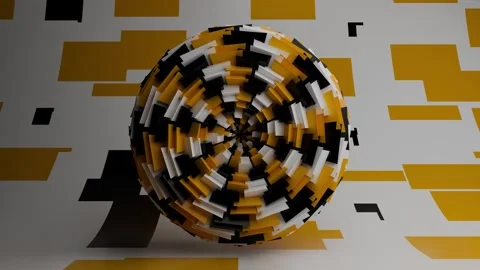 Animation Of Abstract Geometric Rotating 3 D Objects Stock Footage 277480742