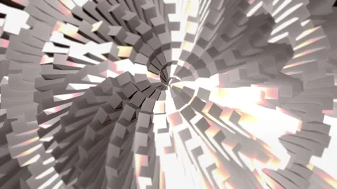 Animation of Abstract Geometric Rotating 3D Objects. 4K 스톡 동영상 292665081