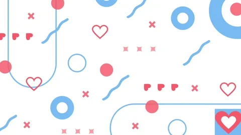 Animation of abstract geometry background set.Looping video animation Stock Footage 277178059