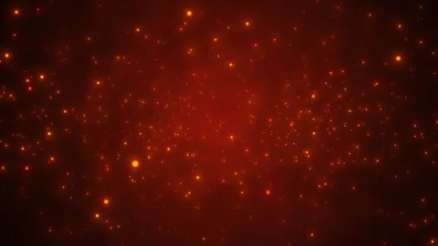 Animation of abstract glowing glitter particles. Flight of bright dots Stock Footage 254679350