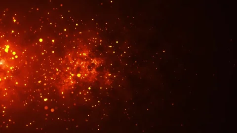 Animation of abstract glowing glitter particles. Flight of bright dots and pa Stock Footage 255299762