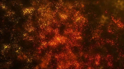 Animation of abstract glowing glitter particles. Flying bright dots Video stock 259297103