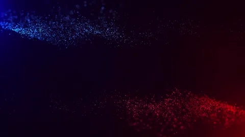 Animation of abstract glowing glitter particles. Flying bright dots Stock Footage 269348203
