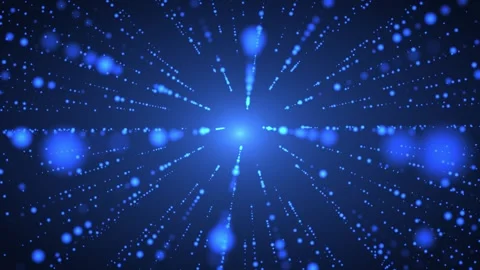 Animation of abstract glowing glitter particles with light rays Stock Footage 277348035