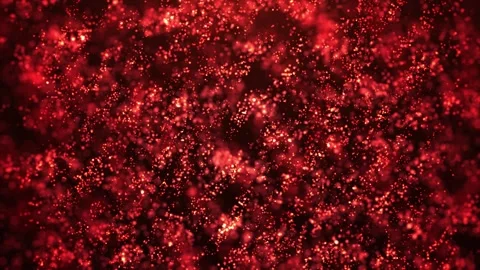 Animation of abstract glowing glitter particles. Flight of bright dots Stock Footage 288318109