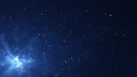Animation of abstract glowing glitter particles. Flight of bright dots and pa Stock Footage 289877951