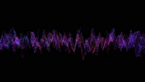 Animation. Abstract glowing lines background. Wavy form neon line structure. Stock Footage 149896825