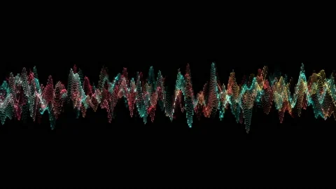 Animation. Abstract glowing lines background. Wavy form neon line structure. Stock Footage 149896827